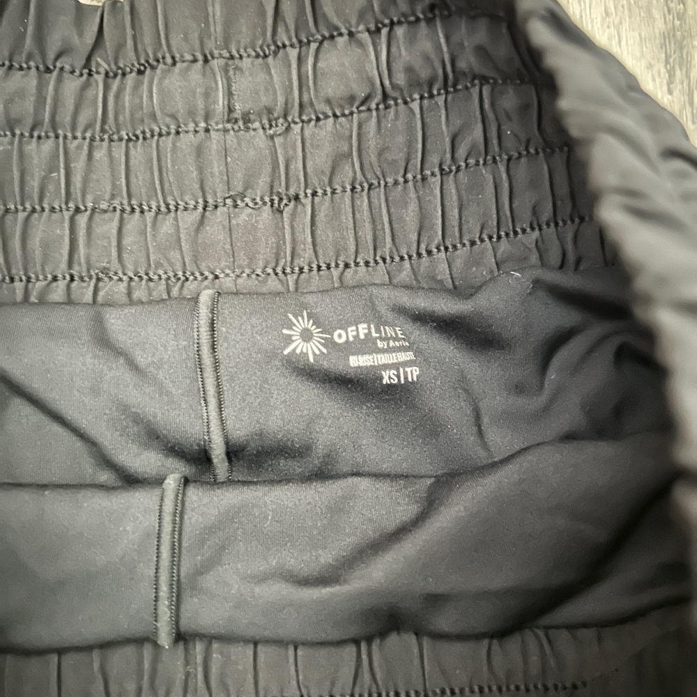 Black Aerie High Rise Hot Stuff Shorts